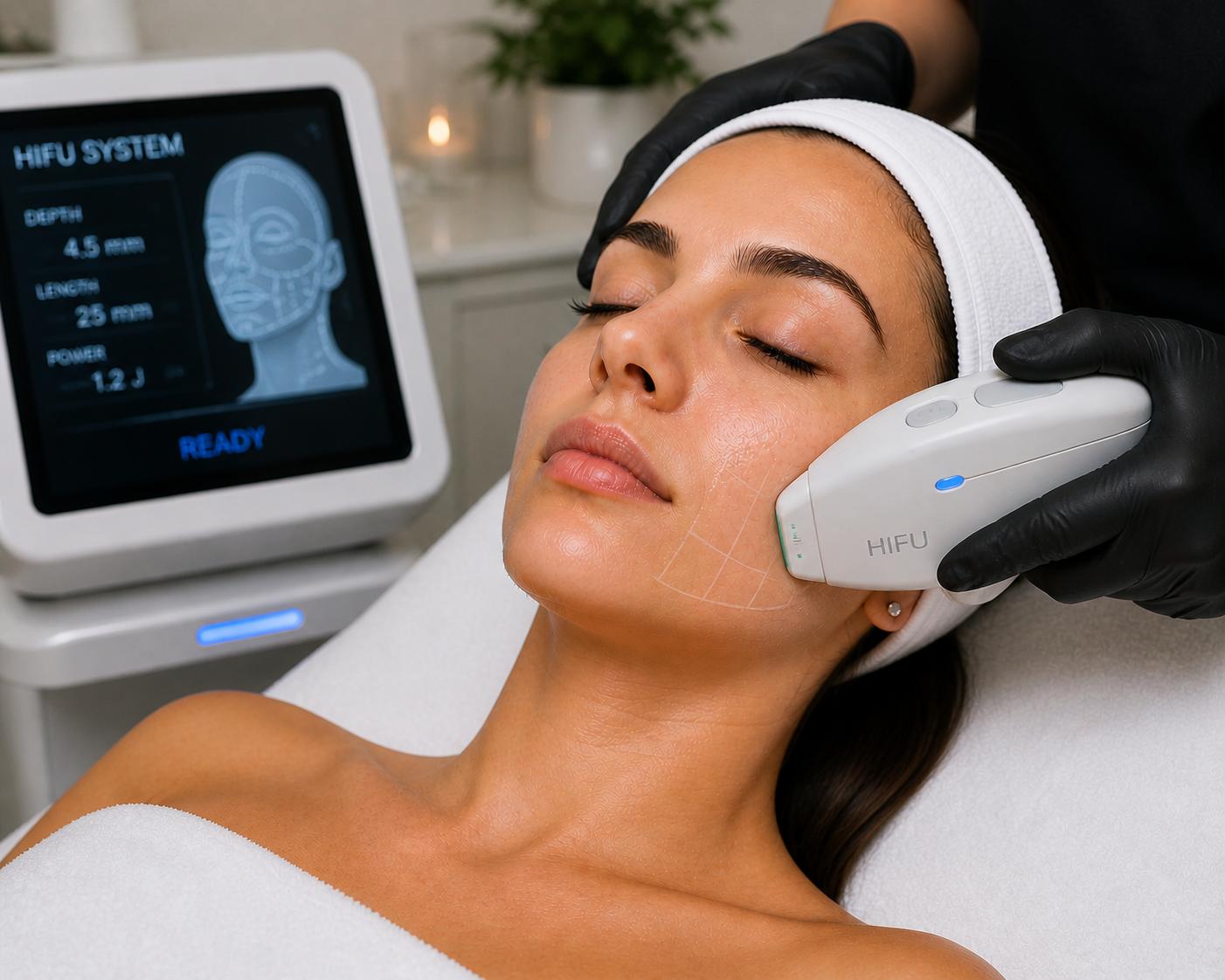 HIFU High-Intensity Focused Ultrasound facial treatment