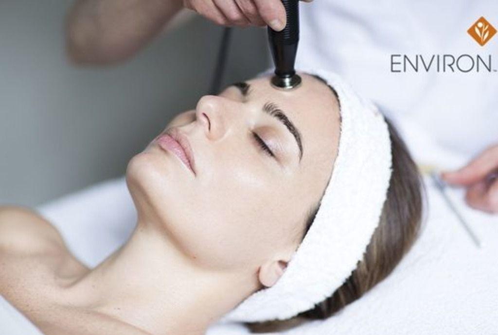 Active skincare formulations used with Environ professional facial treatments
