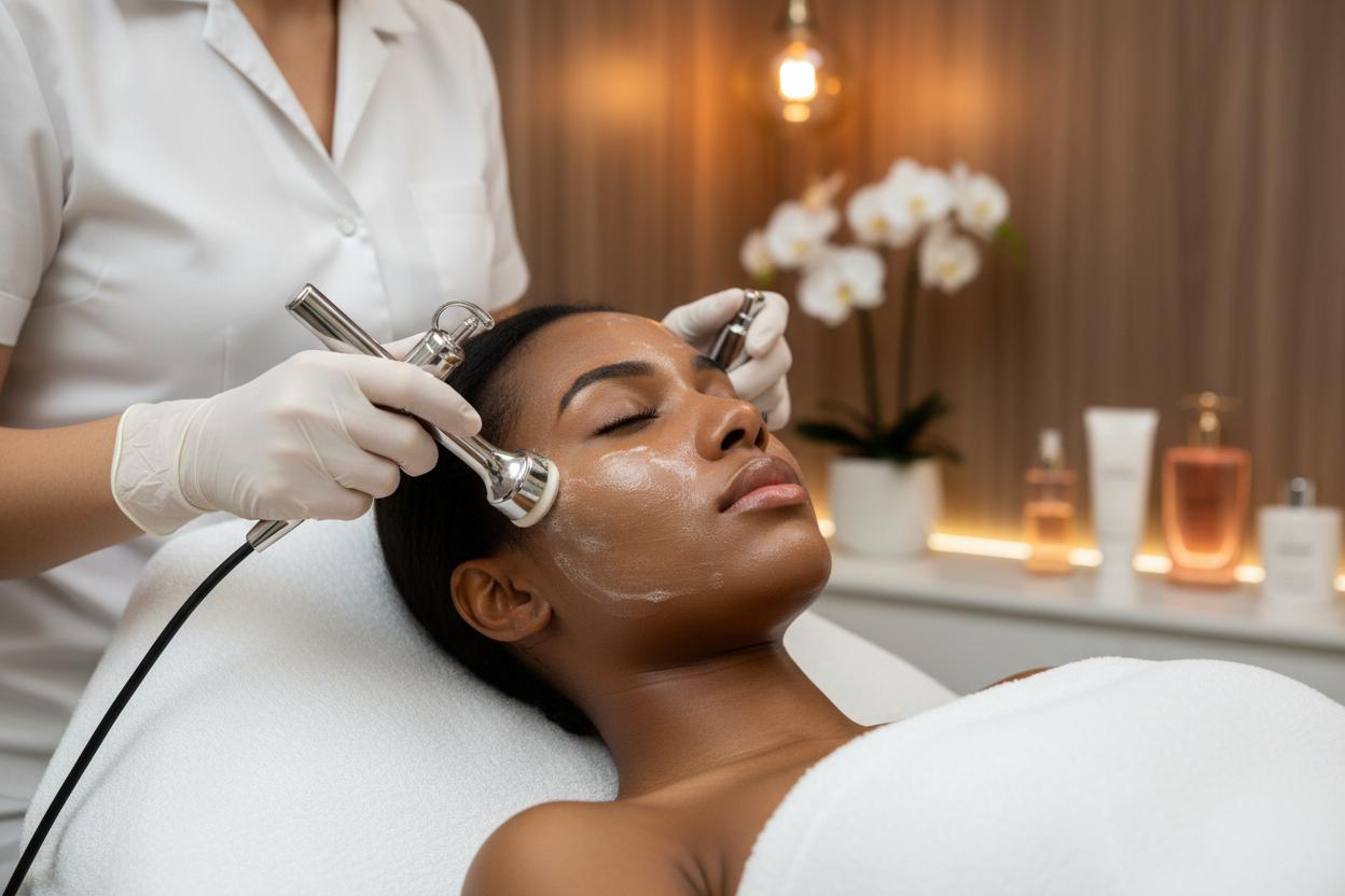 Luxury professional facial treatment at Hush Boutique Spa